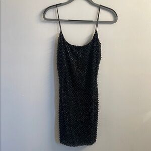 Oh Polly Black Sequin Mini Dress